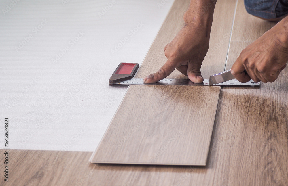 Cutting the Sheet Vinyl Flooring